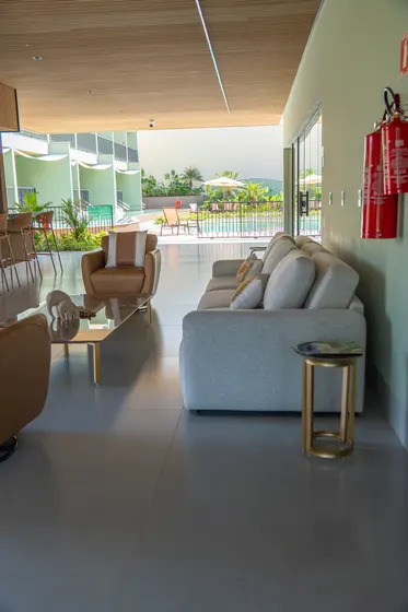 Área de convivência do lounge
